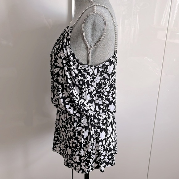 MICHAEL KORS NWOT Chain Strap Floral Cotton Dressy Tank Top, Size M - Picture 4 of 11